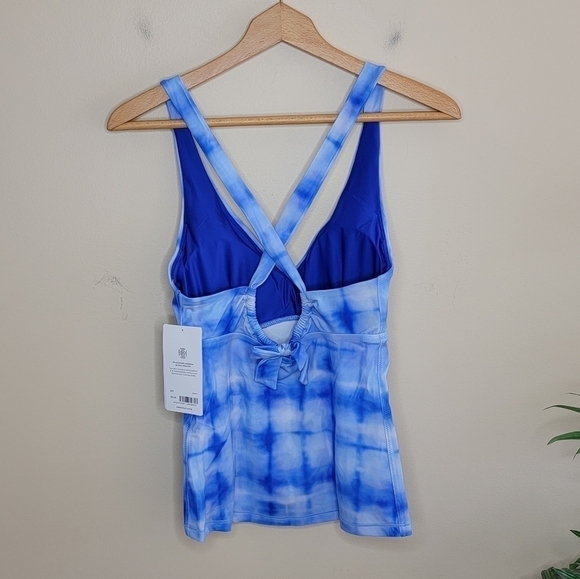 NWT Athleta | Plunge Tankini Swim Top in Bali Blue Size Small - Picture 5 of 8